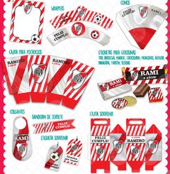 Kit Imprimible River Plate Cumple Candy Nombre Editable - De Juerga Eventos