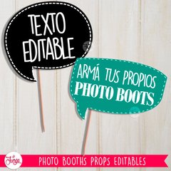 Photo Booth Imprimible - Editables - Props - comprar online