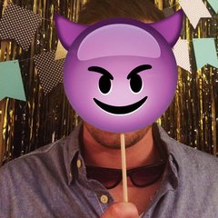 Photo Booth Emoji emoticon Props Imprimible - comprar online
