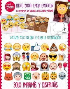 Photo Booth Emoji emoticon Props Imprimible en internet