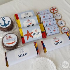 Kit Náutico Marinero Barcos Deco y Candy Bar Imprimible Personalizado - comprar online