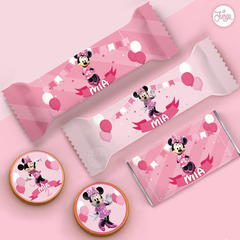 Kit Imprimible Minnie Candy Bar y Decoracion Personalizado - De Juerga Eventos