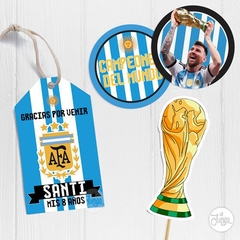 Kit Imprimible Selección Argentina Campeón Mundial Personalizado. - comprar online