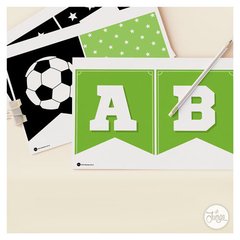 Kit Imprimible Banderines Fútbol Alfabeto Y Números - comprar online