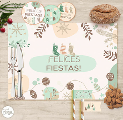 Kit Felices Fiestas Decoración Imprimible - Soft