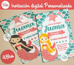 Kit Imprimible Sirenas Deco y Candy Bar Personalizado