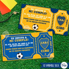 Kit Imprimible Boca Juniors Cumple Candy Texto Editable - comprar online