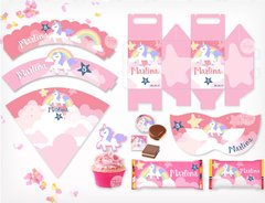 Kit Unicornio Candy Y Deco Personalizado para imprimir en internet