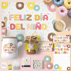Kit Imprimible Día del Niño Donas. Deco Super completa Donuts - tienda online