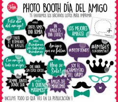 Photo Booth Dia Del Amigo Imprimible Amigos Frases Props en internet