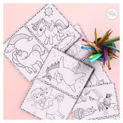 Cuaderno Imprimible para colorear Unicornios en internet