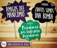 Photo Booth Dia Del Amigo Imprimible Amigos Frases Props - comprar online