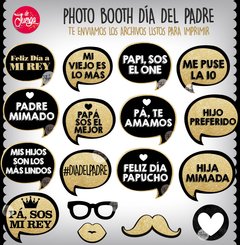 Día Del Padre Photo Booth Imprimible Frases y Props Papá - comprar online