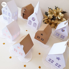 Kit x4 Casitas de papel Decorativas - tienda online