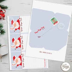 Kit Navidad Carta De Papá Noel con sobre y estampilla para imprimir - comprar online