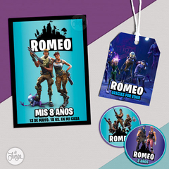 Kit Imprimible Fortnite Personalizado Deco y Candy Bar Super completa - comprar online