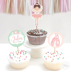 Kit Imprimible Bailarina Flores Colores Pastel Personalizado - tienda online