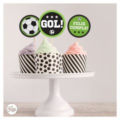 Toppers Fútbol Imprimibles para Tortas y Cupcakes