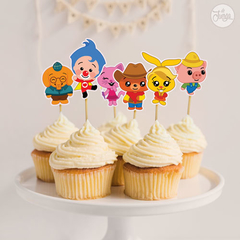 Toppers Plim Plim y sus amigos Imprimibles para Tortas y Cupcakes