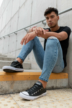 Converse de cuero bajas hotsell