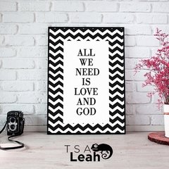 Quadro - All need is love and God - comprar online