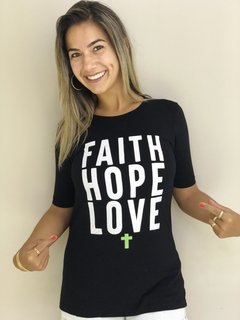 Camiseta FAITH HOPE LOVE - comprar online