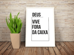 Quadro - Deus vive fora da caixa na internet