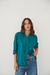 Camisa Emilia flores verde - comprar online