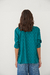 Camisa Emilia flores verde - tienda online