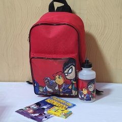 Kit lembrancinha mochila + squeeze + livrinho de colorir lembrancinha para festa infantil