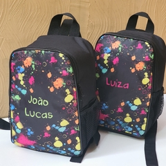 Mochila no tema Neon  lembrancinha para festa de aniversário na internet