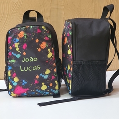 Mochila no tema Neon  lembrancinha para festa de aniversário - Festa das Lembrancinhas