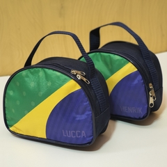 Nescessaire meia lua Brasil lembrancinha ou brinde personalizado e copa do mundo - Festa das Lembrancinhas