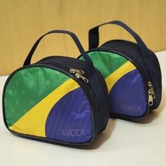 Nescessaire meia lua Brasil lembrancinha ou brinde personalizado e copa do mundo - loja online