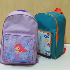 Mochila com bolso serreia lembrancinha para festa de aniversário