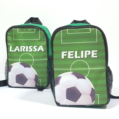 Mochila no tema Futebol lembrancinha para festa de aniversário