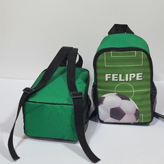 Mochila no tema Futebol lembrancinha para festa de aniversário - Festa das Lembrancinhas