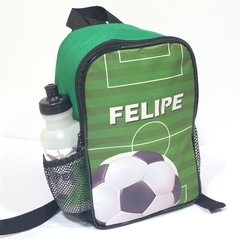  mochila + squeeze  futebol lembrancinha para festa de aniversário - loja online