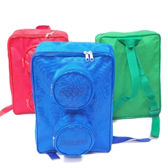 Mochila Lego lembrancinha para festa infantil