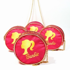 Bolsa de Glitter com alça de corrente  Barbie lembrancinha para festa de aniversário