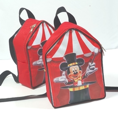 Mochila casinha tema Circo do Mickey - Festa das Lembrancinhas