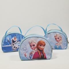 Imagem do nescessaire meia lua Frozen lembrancinha personalizada para festa infantil