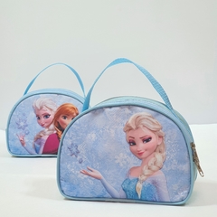 Imagem do nescessaire meia lua Frozen lembrancinha personalizada para festa infantil