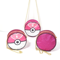 Bolsa de Glitter com alça de corrente Pokemon lembrancinha para festa de aniversário na internet