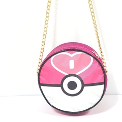 Bolsa de Glitter com alça de corrente Pokemon lembrancinha para festa de aniversário