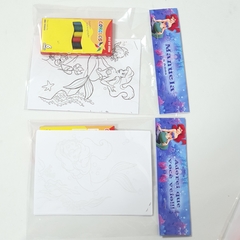 kit bloquinho A Pequena Sereia para colorir lembrancinha para festa infantil - loja online