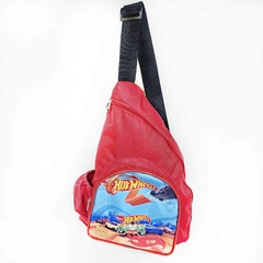 Mochila lateral. Lembrancinha personalizada HotWheels