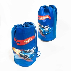 Sacochila de praia no tema hotwheels