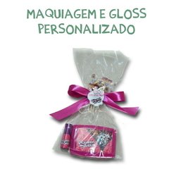 Kit maquiagem com gloss personalizado lembrancinha para festa infantil na internet