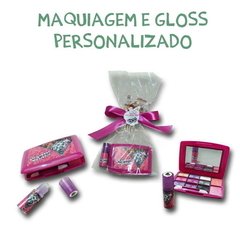 Kit maquiagem com gloss personalizado lembrancinha para festa infantil - loja online